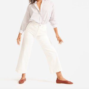 EVERLANE Wide Leg Crop Pants, White, Size 6 (sold out online!)